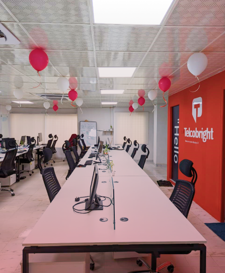 The open-plan engineering floor